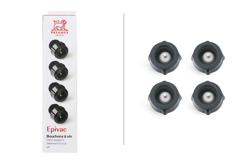 Set de 4 bouchons à vin Peugeot Epivac pour pompe à vide 3,5cm