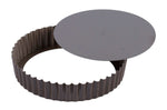 Tourtière ronde cannelée bord haut Gobel anti-adhérent fond mobile - 22cm