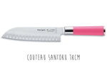 Set 2 couteaux Dick Pink Spirit office + santoku manche rose