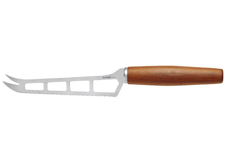 Couteau à fromage Triangle Sense lame ajourée 14cm manche prunier