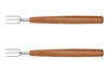 Coffret 2 fourchettes à pommes de terre Triangle Sense inox et manche prunier