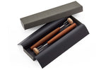 Coffret 2 fourchettes à pommes de terre Triangle Sense inox et manche prunier
