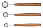 Coffret de 3 cuillères à mesurer Triangle Sense inox 18/10 et manche prunier