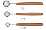 Coffret de 3 cuillères à mesurer Triangle Sense inox 18/10 et manche prunier