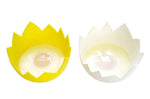 Set de 2 pocheuses à oeuf forme coquille silicone