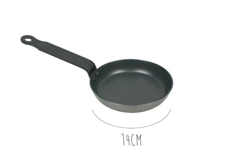 Poêle à blinis / oeufs tôle d'acier revêtement anti-adhérent - 14cm
