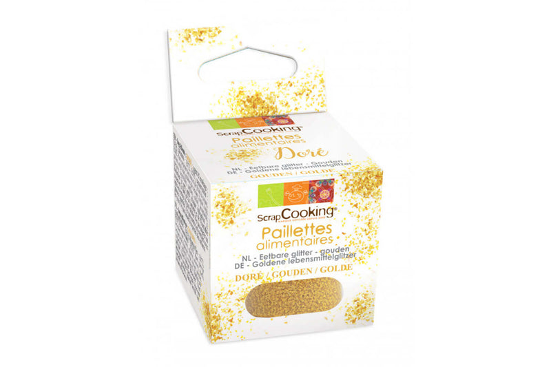 Paillettes alimentaires dorées Scrapcooking 5g