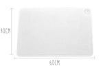 Planche à découper polyéthylène blanc HD500 à rigole et poche à jus 60x40cm