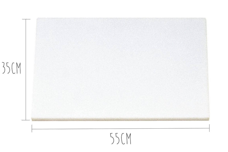 Planche à découper polyéthylène blanc HD500 avec pieds 55x35cm