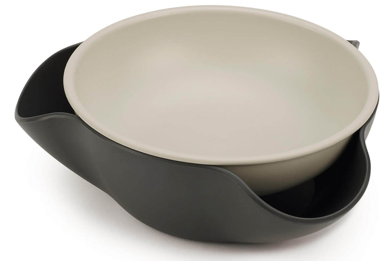 Bol de service Joseph Joseph Double-Dish avec base de récupération des déchets