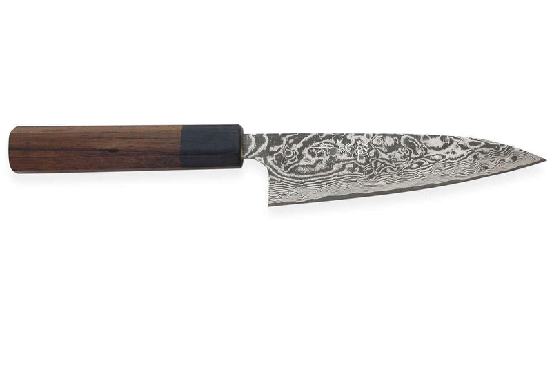 Couteau universel japonais artisanal Takeshi Saji R2 Nickel Damas 13,5cm