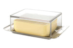 Beurrier Gefu Brunch en acier inoxydable et SAN pour beurre 250g
