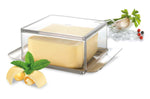 Beurrier Gefu Brunch en acier inoxydable et SAN pour beurre 125g