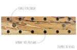 Barre aimantée artisanale Essences Creations en hêtre et résine 50cm - 6 places