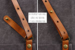 Tablier de cuisine Wusaki en toile et cuir 83x67,5cm - Taille unique