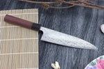 Couteau de chef japonais artisanal Takeshi Saji R2 Damas 18cm