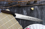 Couteau sujihiki japonais artisanal Takeshi Saji R2 Damas 24cm