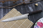 Couteau sujihiki japonais artisanal Takeshi Saji R2 Damas 24cm