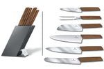 Bloc 6 couteaux de cuisine Victorinox Swiss Modern manches noyer