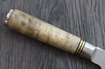 Couteau de chef japonais artisanal forgé Takeshi Saji R2 Tsuchime 24cm