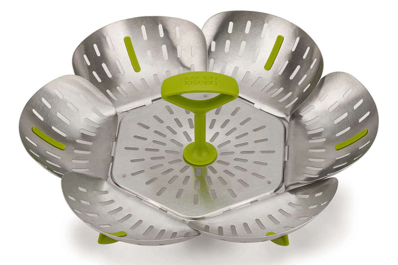 Panier vapeur pliable et anti-rayures Joseph Joseph Bloom Steel vert et inox