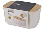 Boîte à pain avec couvercle réversible en bambou Joseph Joseph Bread Bin blanche