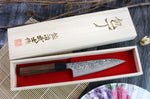 Couteau universel japonais artisanal Takeshi Saji R2 Nickel Damas 13,5cm