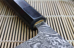 Couteau santoku japonais artisanal Takeshi Saji R2 Nickel Damas 18cm