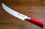 Couteau à découper Hektor DICK Red Spirit acier inox lame alvéolée 25cm manche rouge