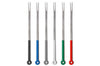 Set de 6 fourchettes à fondue Mono ring manches colorés
