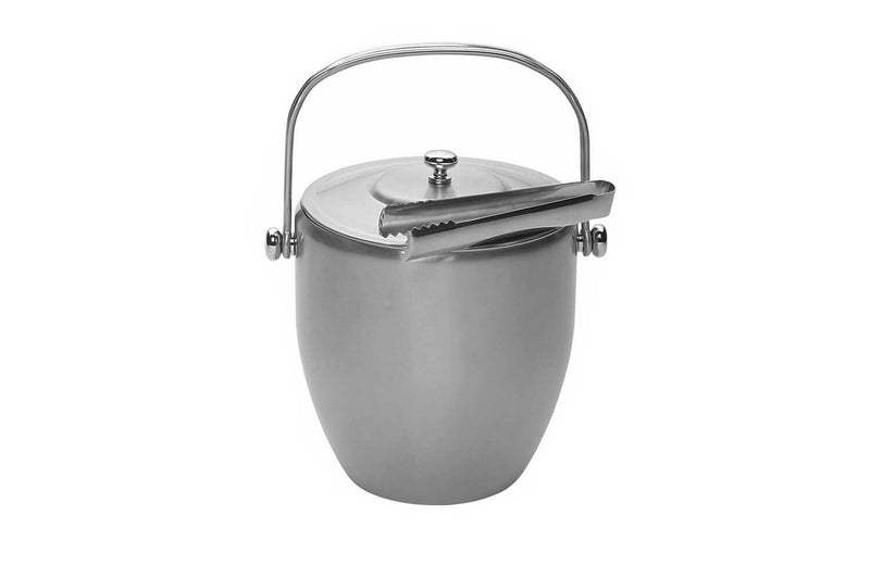 Seau à glaçons isotherme Barcraft acier inoxydable avec couvercle et pince