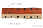 Barre aimantée artisanale Essences Creations en padouk et aubier 48cm - 6 places