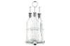Ensemble de 3 bouteilles huile et vinaigre en verre avec présentoir World of Flavours