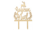 Cake topper Joyeux Noël Scrapcooking en bois