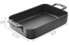 Plat rectangulaire Revol Belle Cuisine 26x18,5cm en porcelaine noire effet fonte