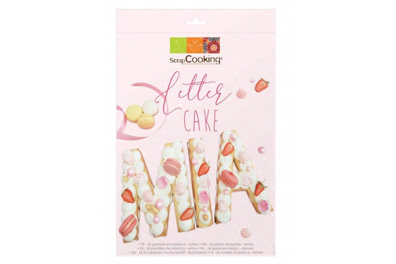 Kit letter cake Scrapcooking 26 gabarits lettres - Réutilisable