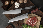 Couteau de chef kiritsuke Xin XinCare acier inoxydable 21cm manche noir