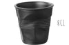 Tasse Revol Espresso Froissé 8cl en porcelaine noire satinée