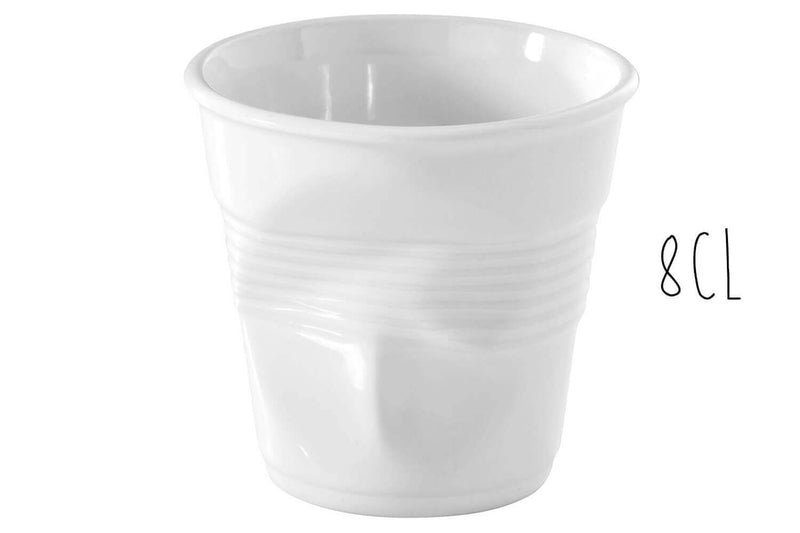 Tasse Revol Espresso Froissé 8cl en porcelaine blanche