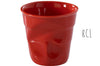 Tasse Revol Espresso Froissé 8cl en porcelaine piment