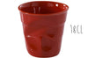 Tasse Revol Cappuccino Froissé 18cl en porcelaine piment