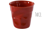 Tasse Revol Cappuccino Froissé 18cl en porcelaine piment