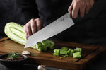 Couteau de chef kiritsuke Xin XinCare acier inoxydable 21cm manche noir