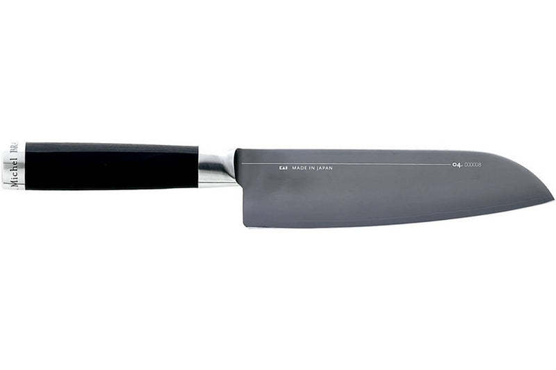 Couteau Santoku Kai Michel Bras n°4 16cm acier inox SG2 + fourreau en bois
