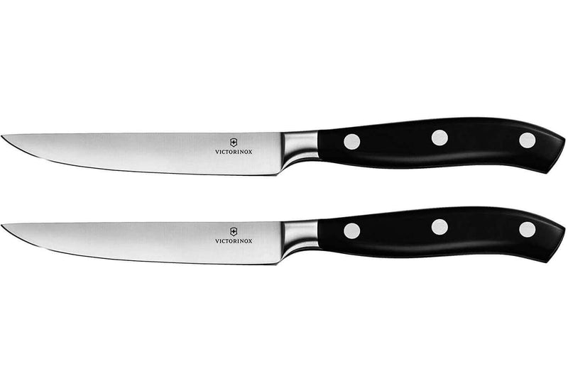 Set 2 couteaux steak Victorinox Grand Maître forgé 12cm manche en POM