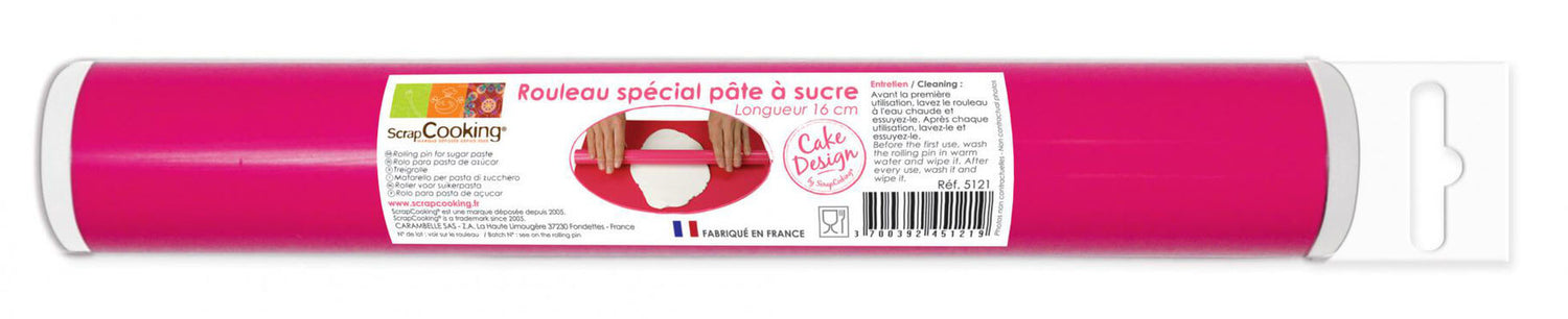 Rouleau pour pâte à sucre Scrapcooking 16cm