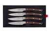 Coffret 4 couteaux à steak Icel lame dentelée 11cm manche incurvé en bois