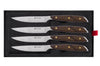 Coffret 4 couteaux à steak Icel lame dentelée 11cm manche droit en bois