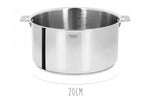 Set de 3 casseroles Cristel Casteline Amovible en inox 16 à 20cm - Poignée Zenith incluse