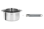 Set de 3 casseroles Cristel Casteline Amovible en inox 16 à 20cm - Poignée Zenith incluse
